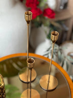 CANDLE HOLDER - GOLD STAINLESS STEEL