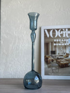 FLUTE CANDLE HOLDER BLUE