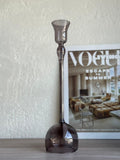 FLUTE CANDLE HOLDER GREY