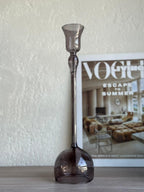 FLUTE CANDLE HOLDER GREY