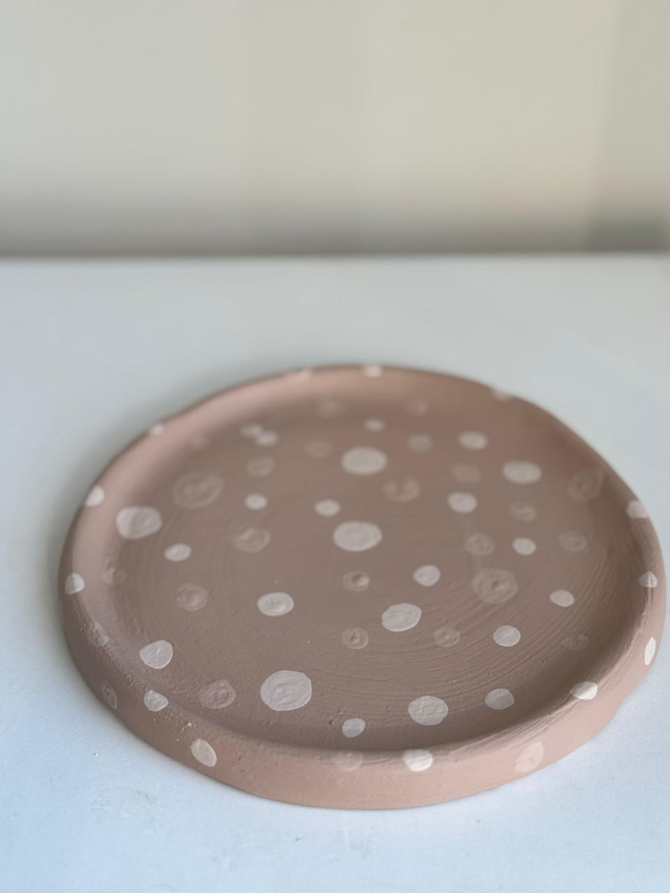 POLKA PINK PLATE
