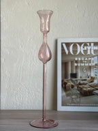FLUTE CANDLE HOLDER PINK