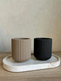 ROUND STRIPPED VASE